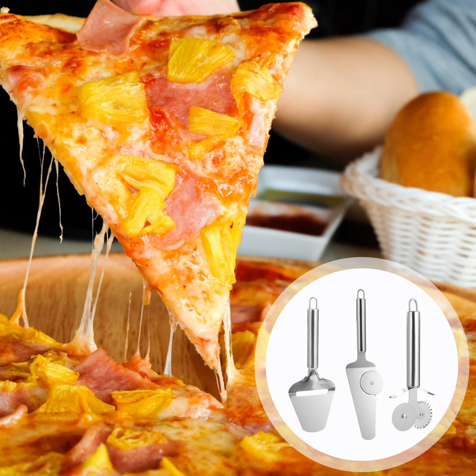 Kitchen Gadgets Gold - 1 ensemble de coupe-pizza en acier