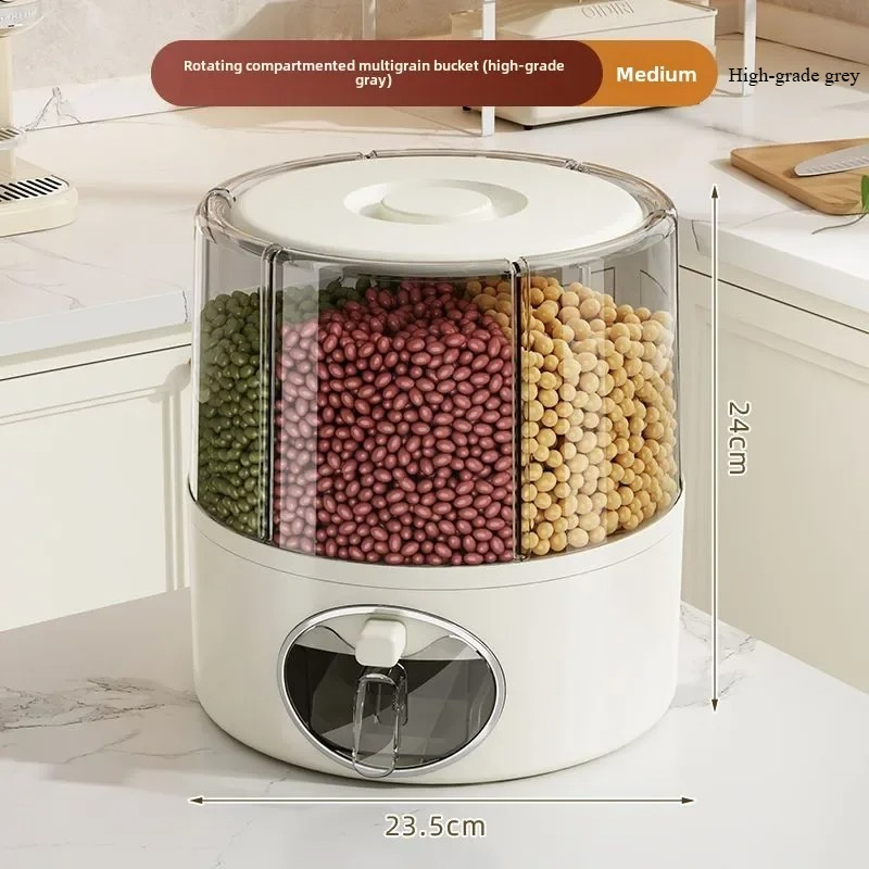 Kitchen Gadgets Organizer - Réservoir de stockage de riz rotatif