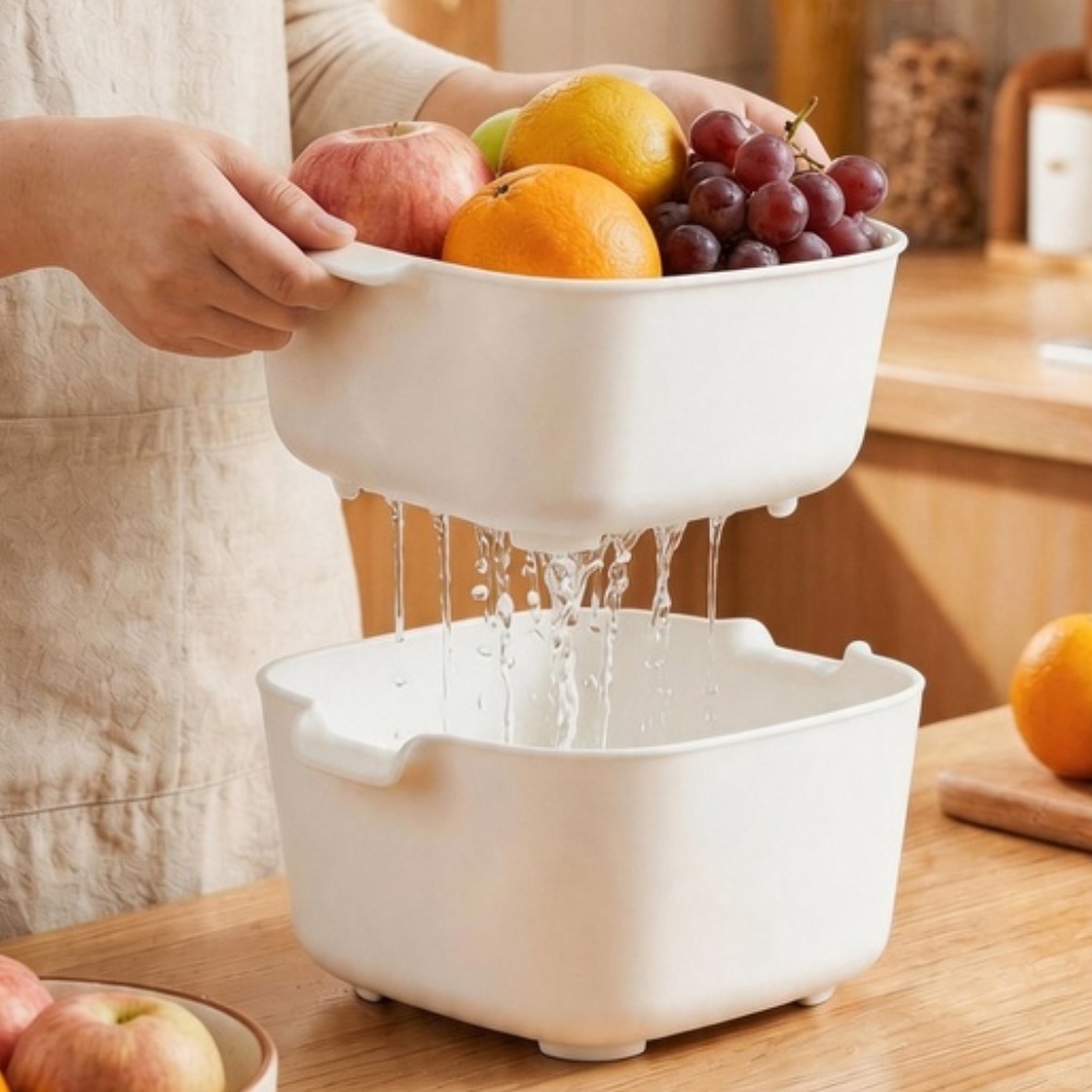 Panier égouttoir à deux niveau - Kitchen Gadgets Organizer avis et prix